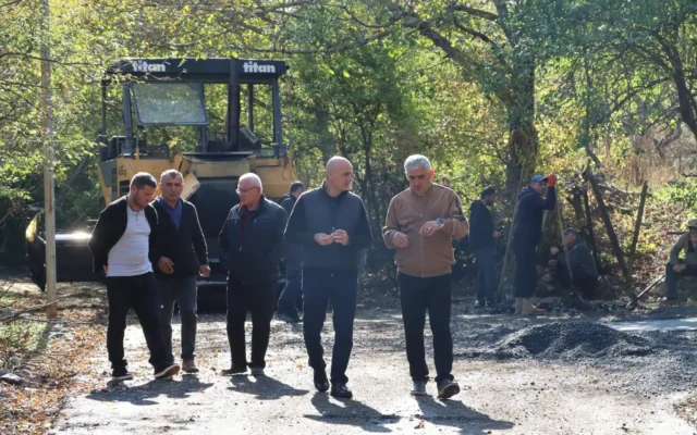 ქარელის მუნიციპალიტეტის სოფელ დვანში გზის ასფალტირება მიმდინარეობს